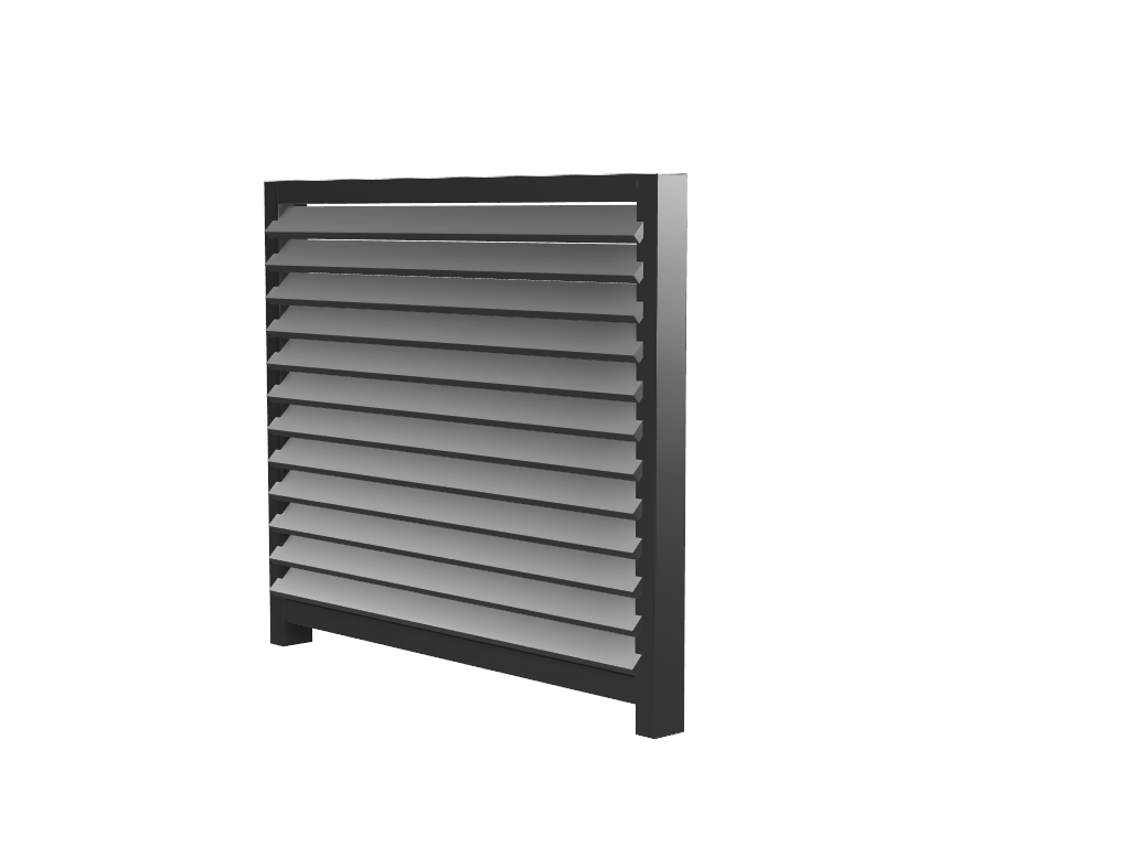Louvre / Shutters freesmal op maat | Vaste uitstekende lamellen (max 90mm)
