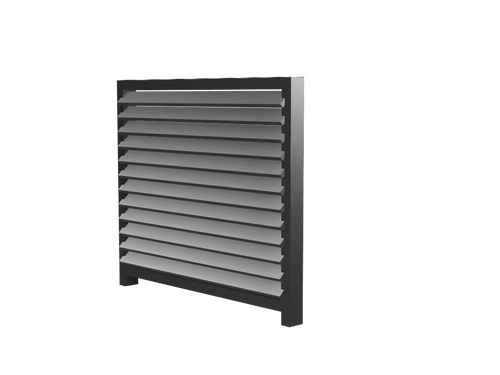 Louvre / Shutters freesmal op maat | Vaste uitstekende lamellen (max 90mm)